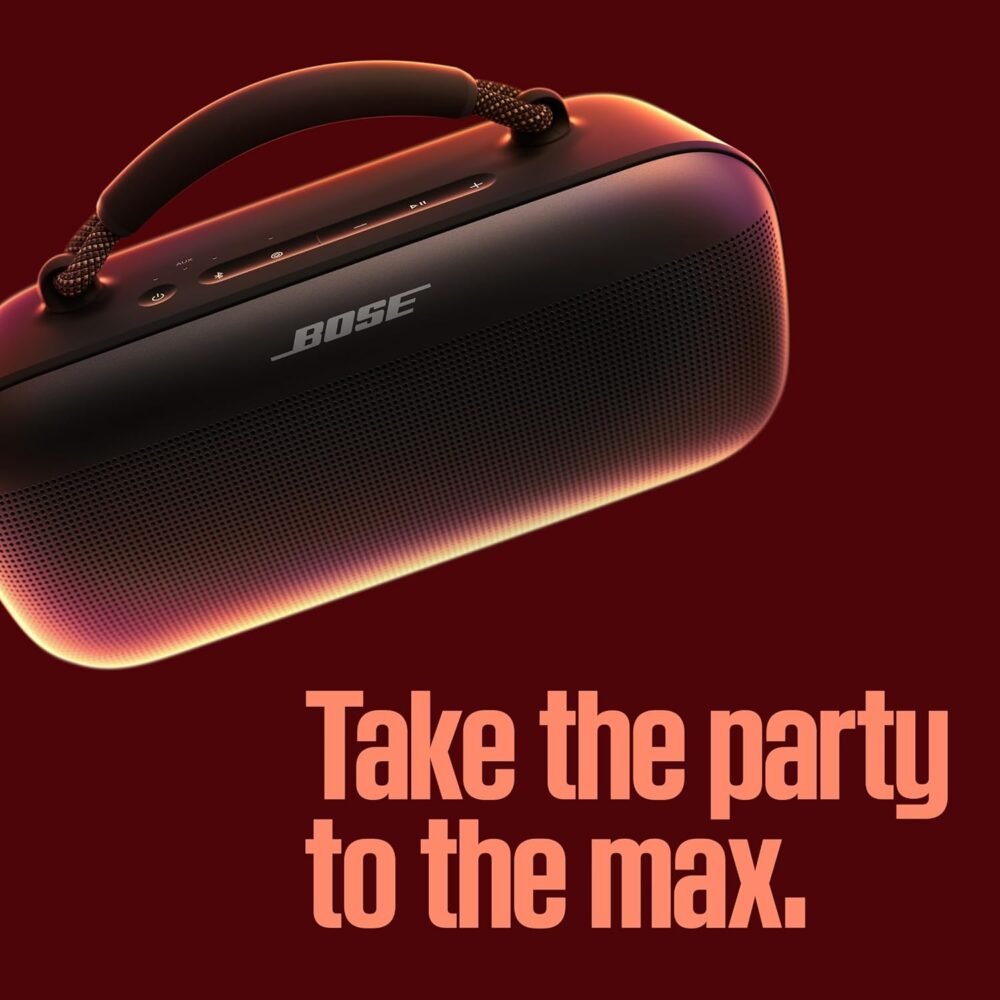 Bose SoundLink Max Portable Speaker, Large IP67 Waterproof Bluetooth Speaker, Up to 20 Hours of Playtime, USB-C, Built-in 3.5mm AUX Input, Black - Image 4