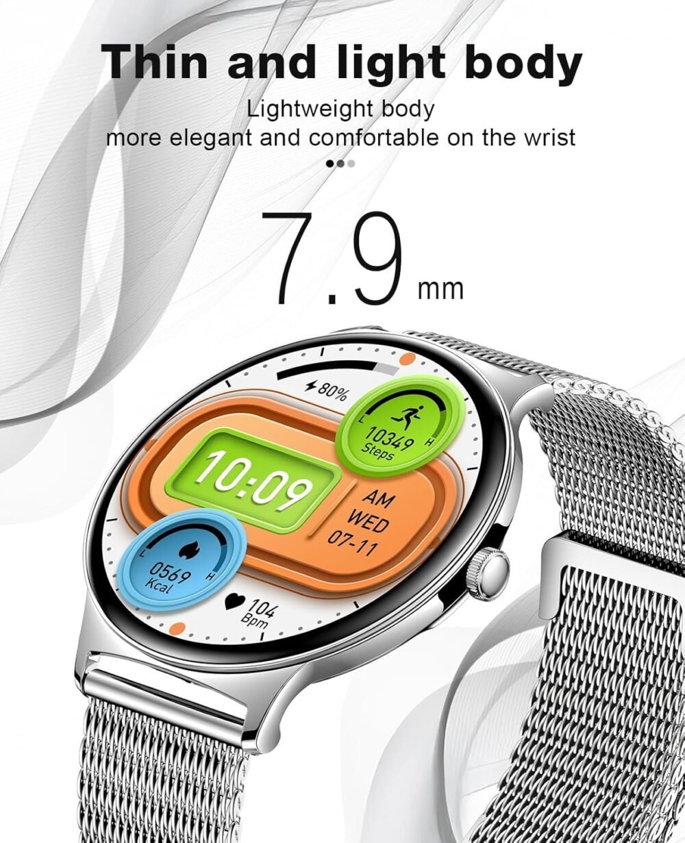 2025 Smart Watches for Women Men, 1.43" AMOLED Display Fitness Tracker with Heart Rate/SpO2/Sleep Monitor, Bluetooth Make/Answer Call, 100+ Sports Modes, IP67 Waterproof Smartwatch for Android iPhone - Image 7