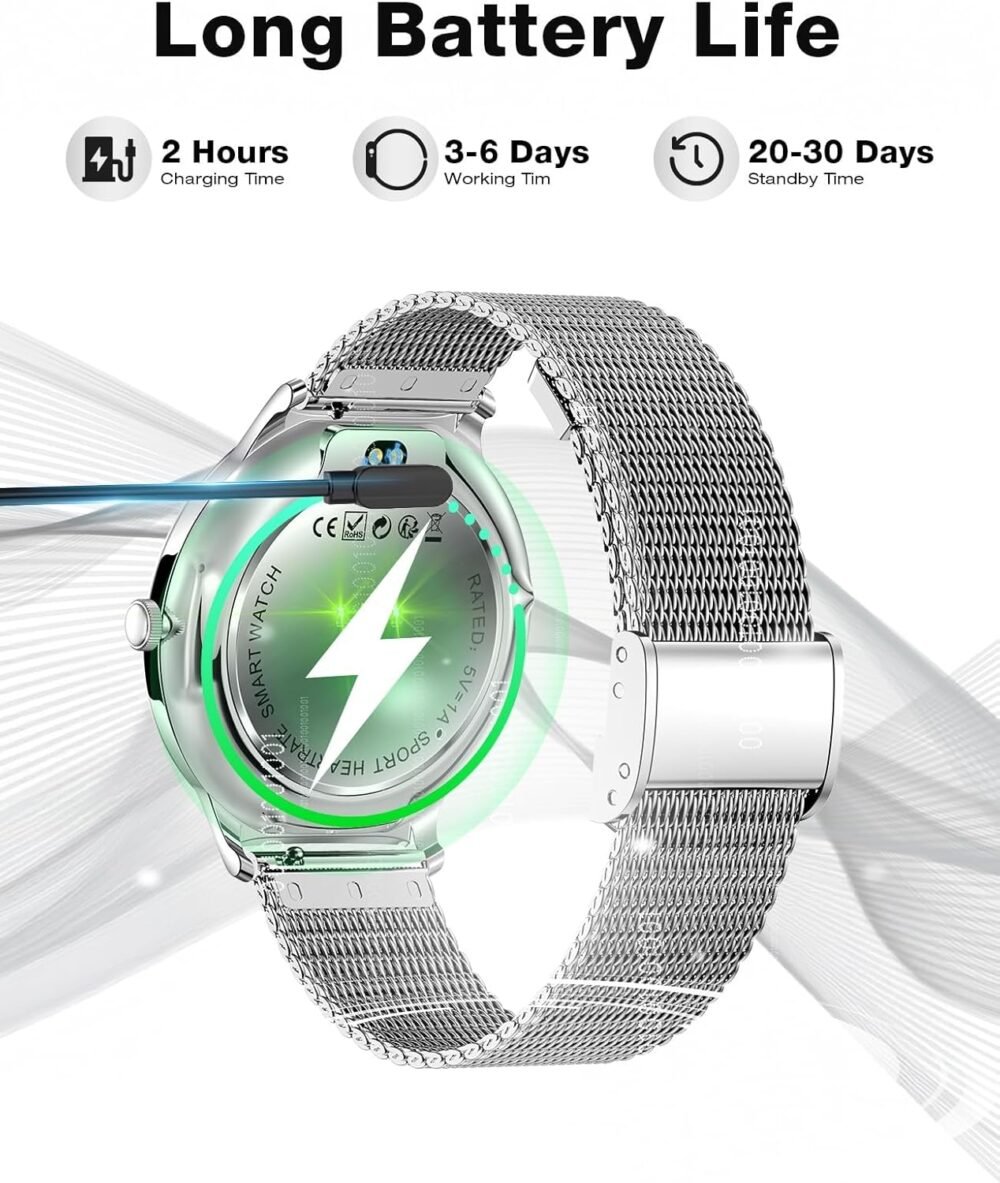 2025 Smart Watches for Women Men, 1.43" AMOLED Display Fitness Tracker with Heart Rate/SpO2/Sleep Monitor, Bluetooth Make/Answer Call, 100+ Sports Modes, IP67 Waterproof Smartwatch for Android iPhone - Image 9
