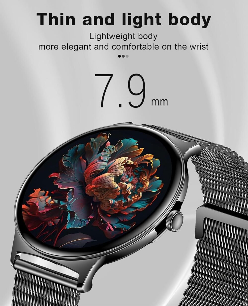 2025 Smart Watches for Men Women, with Bluetooth Make/Answer Call, 1.43" AMOLED Display Fitness Tracker, Heart Rate/SpO2/Sleep Monitor, 100+ Sports Modes, IP67 Waterproof Smartwatch for Android iPhone - Image 6