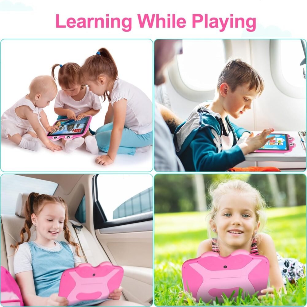 Kids Tablet 10.1 Inches Tablet for Kids, Android 11 64GB Kids Tablets with Case, Google Play, YouTube, Dual Camera, WiFi, Bluetooth, Apps Pre-Installed, Education, Parent Control Tablet (Pink) - Image 8