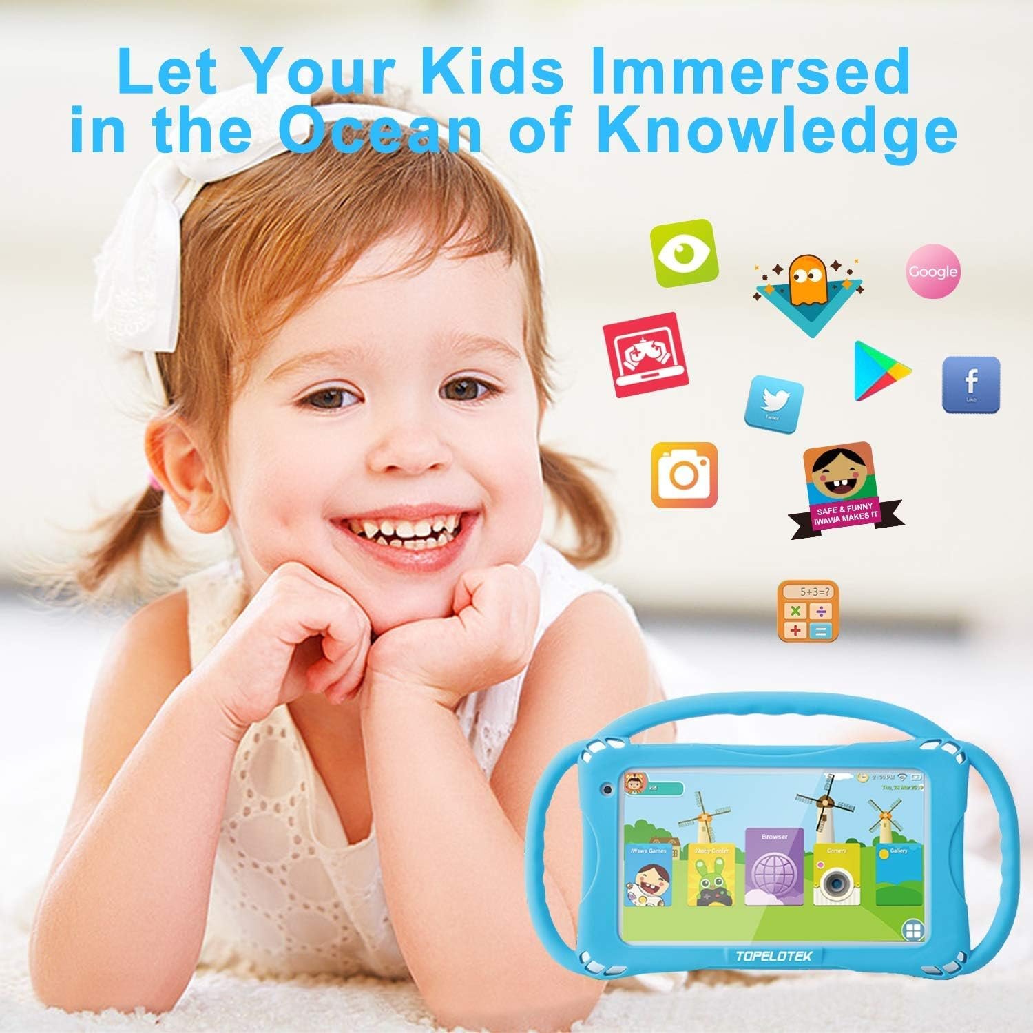 Kids Tablet 7inch Tablet for Kids Android Toddler Tablet 32GB Tablet for Toddlers APP Preinstalled & Parent Control Kids Learning Tablet Kid-Proof Case with Handle,Netflix YouTube - Image 5