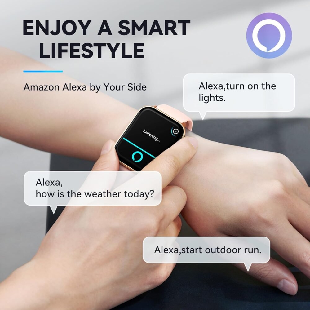 Smart Watch for Women,Fitness Watch(Answer/Make Call),Alexa Built-in, [24H Heart Rate Sleep Blood Oxygen Monitor],5ATM Waterproof,100 Sports Modes Step Calorie Watches for iOS&Android Phones - Image 4