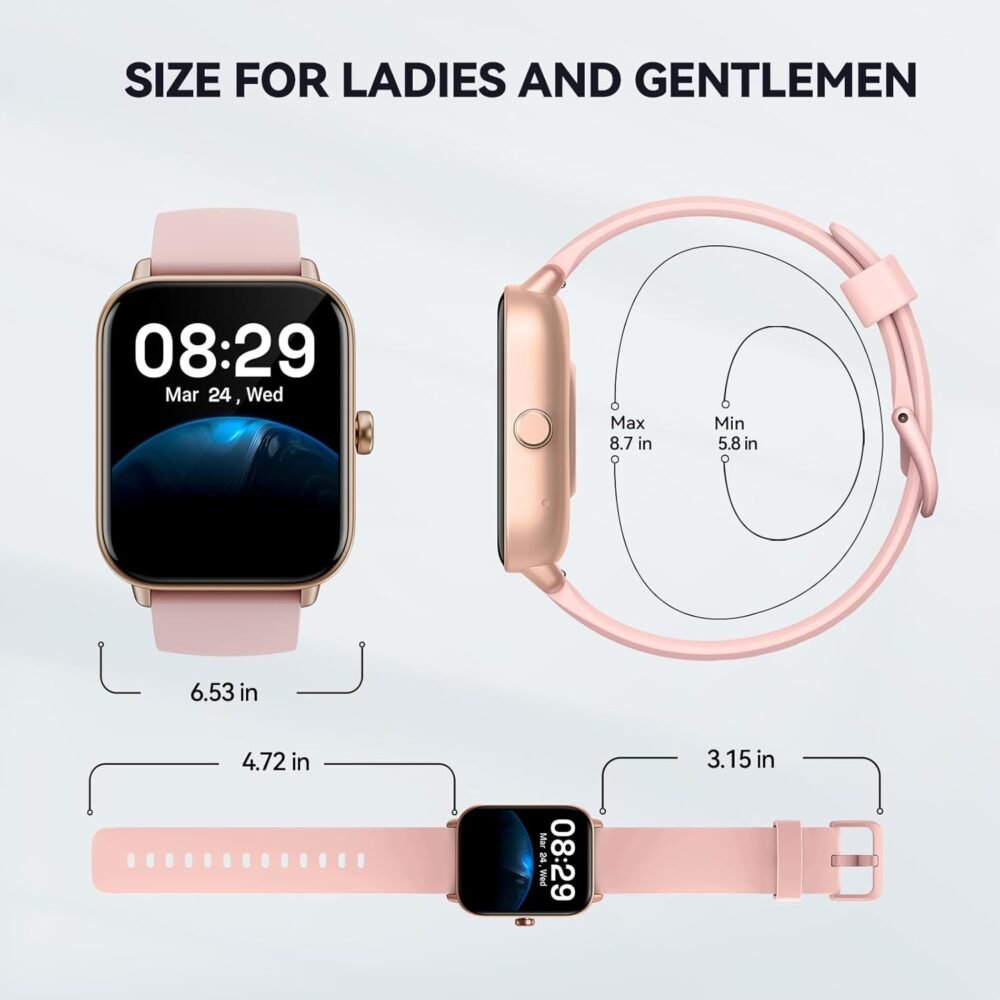 Smart Watch for Women,Fitness Watch(Answer/Make Call),Alexa Built-in, [24H Heart Rate Sleep Blood Oxygen Monitor],5ATM Waterproof,100 Sports Modes Step Calorie Watches for iOS&Android Phones - Image 10
