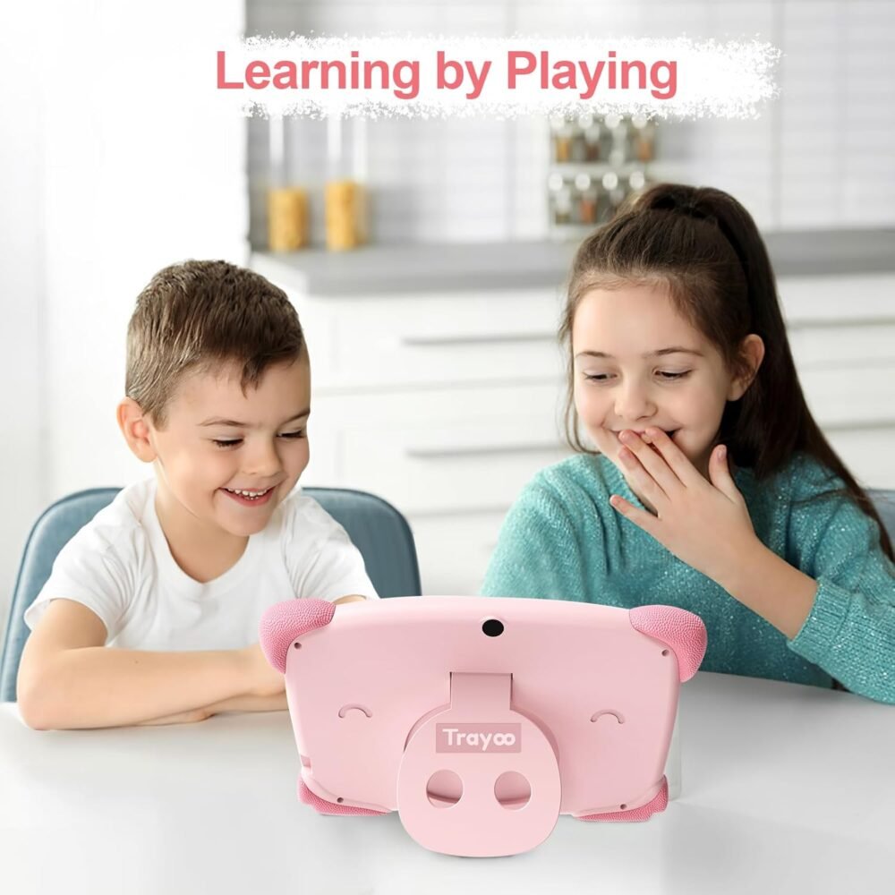 Kids Tablet 7 inch Toddler Children Learning Tablet with WiFi, Parental Control, Education Learning Apps, Yutube, Tablets for Toddlers Ages 3 to 14 (Pink) - Image 3