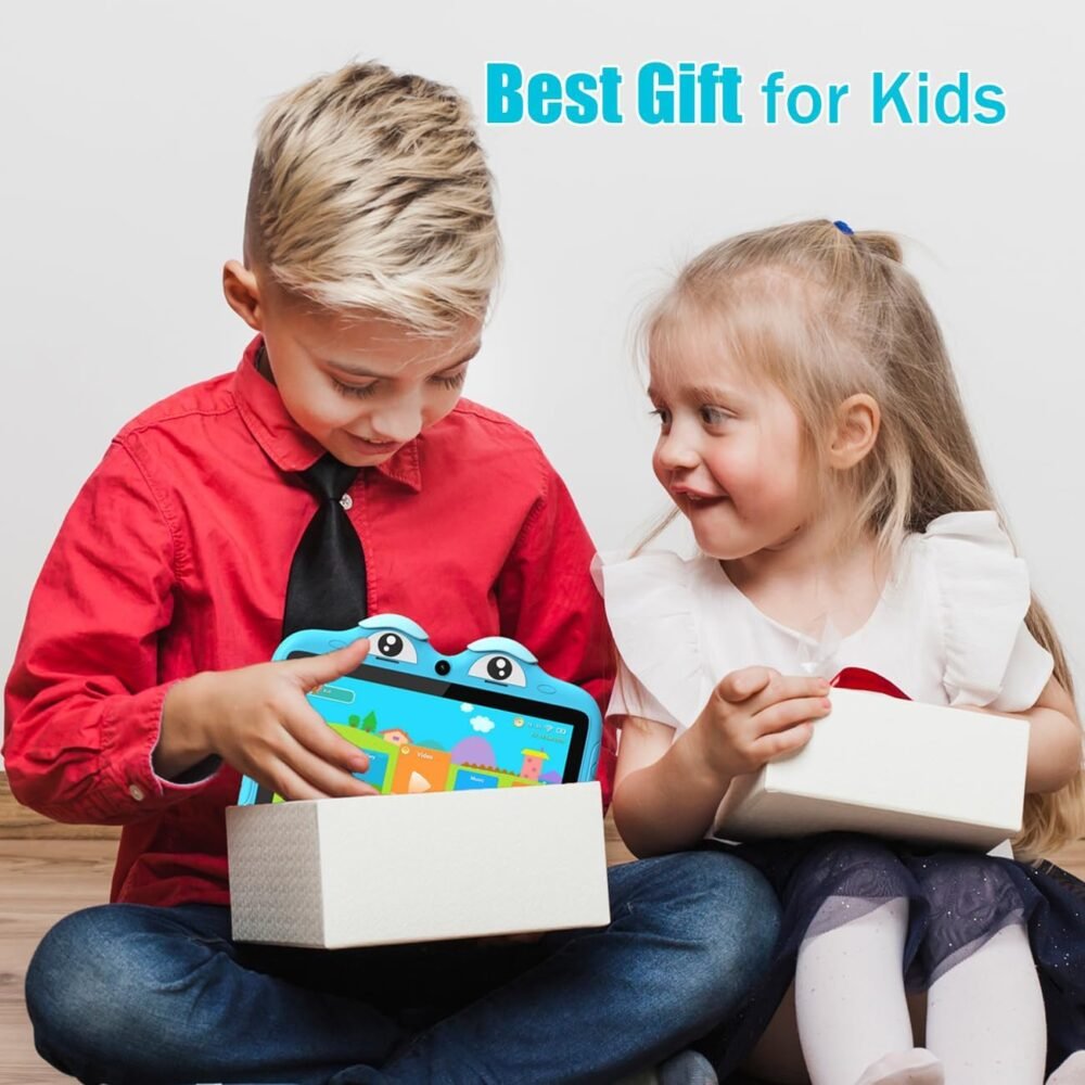 YINOCHE Kids Tablet for Kids 3-7 7'' Toddler Tablet for Toddlers Android Kids Tablets 32G Tablets for Kids WiFi Children's Tablet with Parental Control Shockproof Case Support YouTube Netflix (Blue) - Image 8