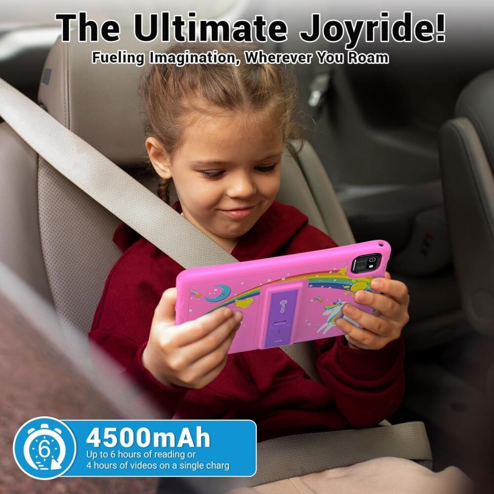 Contixo 10" Kids Tablet - K103 Android Learning Tablet with Exclusive 80 Disney Storybooks (Value $350), 32GB Storage, WiFi, Parental Controls & Kid-Proof Case - Pink - Image 6