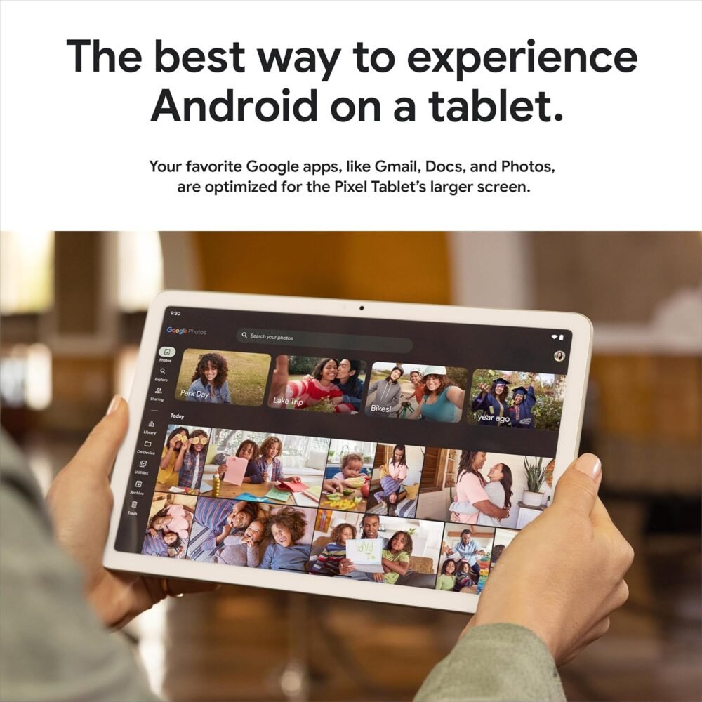 Google Pixel Tablet - Android Tablet with 11-Inch Screen and Extra-Long Battery Life - Hazel - 8 GB RAM - 128 GB - Image 4