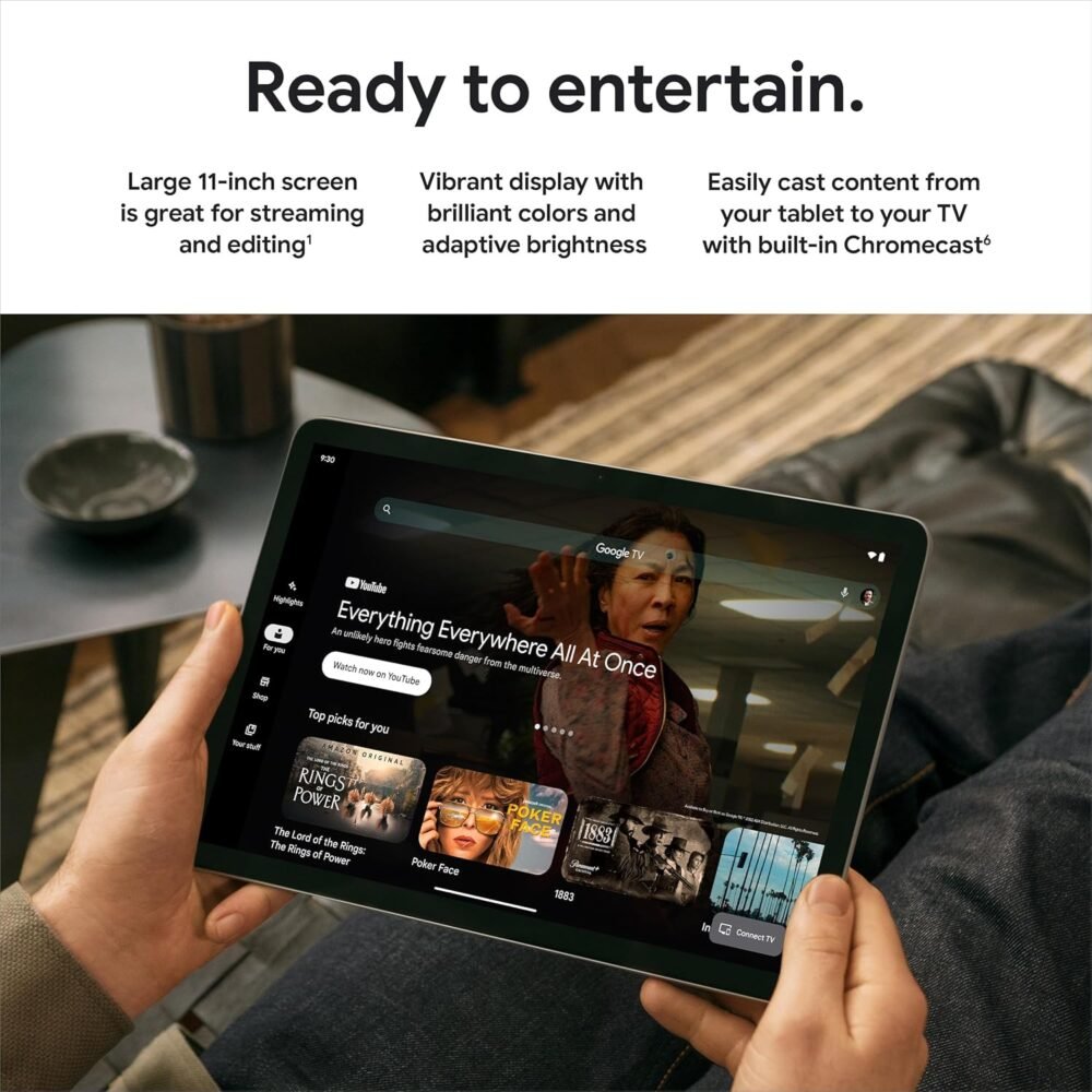Google Pixel Tablet - Android Tablet with 11-Inch Screen and Extra-Long Battery Life - Hazel - 8 GB RAM - 128 GB - Image 6