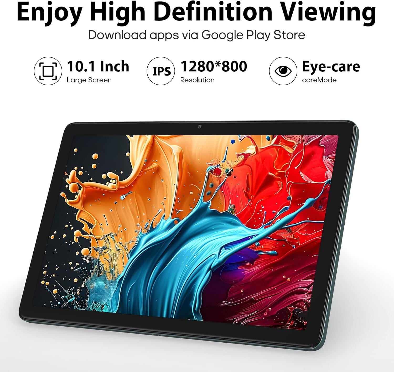 Android Tablet 10.1 inch Android 13 Tablet,8(4+4) GB&128GB Storage(Expand to 512GB), Dual 13MP+5MP Camera, 6800mAh, WiFi, Bluetooth 5.0,GPS - Image 5