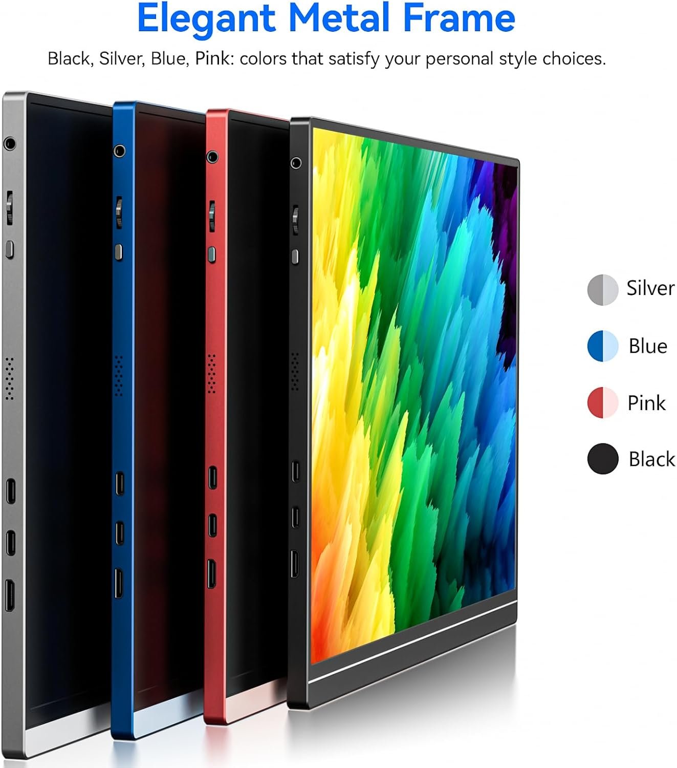 16" Portable Monitor, 1920 * 1200P IPS Laptop Screen with USB-C, HDMI Gaming Monitor Featuring a Kickstand, 0.3" Ultra-Slim for Travel and Office Use - Image 5