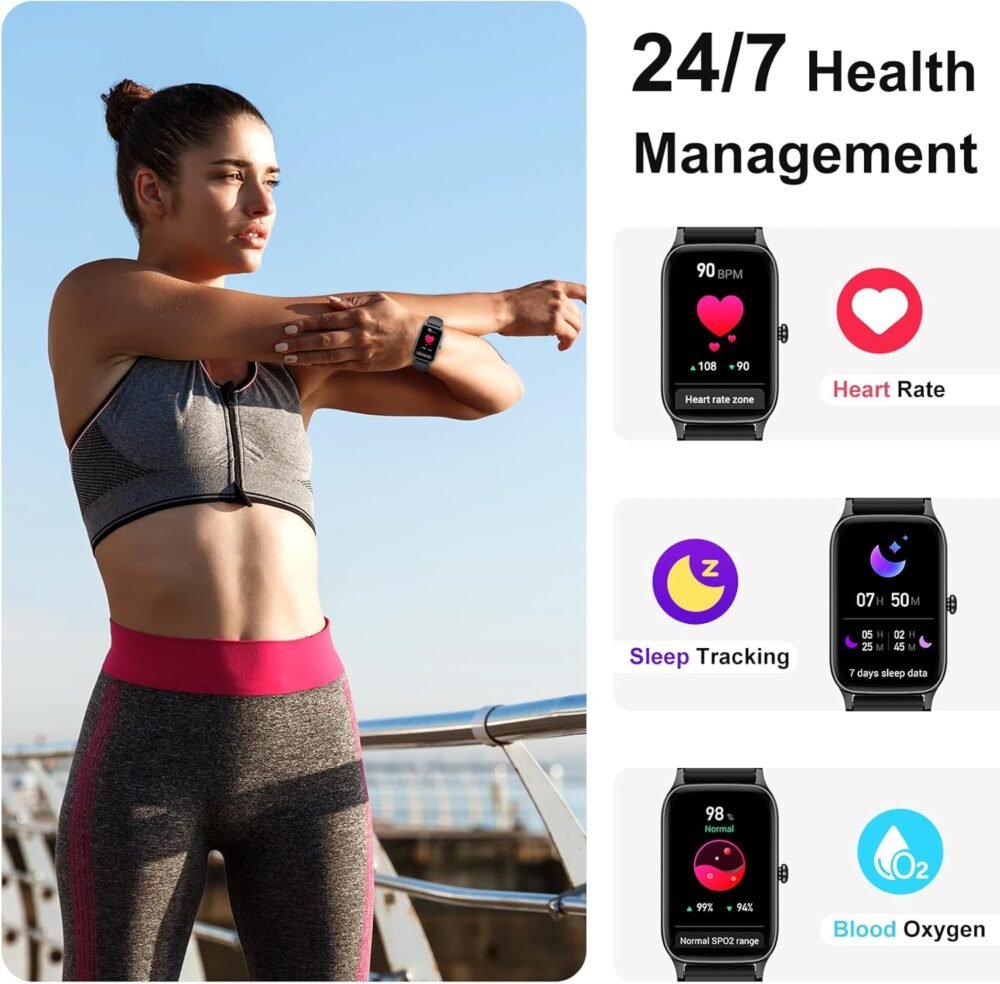 Smart Watch for Men Women(Answer/Make Call), 2025 HD Touch Fitness Activity Tracker 1.57” Smartwatch with Heart Rate/Sleep Monitor/Pedometer/113+ Sports, IP68 Waterproof Fitness Watch for Android iOS - Image 5