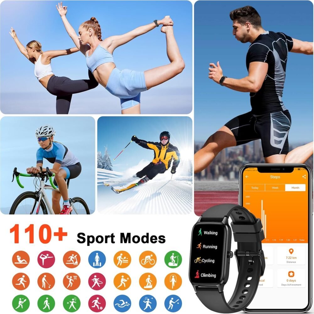 Smart Watch for Men Women(Answer/Make Call), 2025 HD Touch Fitness Activity Tracker 1.57” Smartwatch with Heart Rate/Sleep Monitor/Pedometer/113+ Sports, IP68 Waterproof Fitness Watch for Android iOS - Image 6