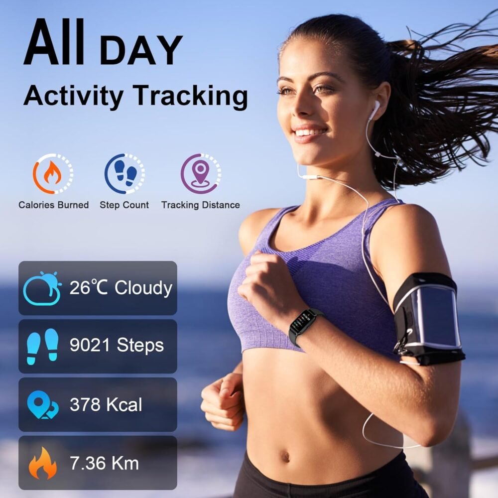 Smart Watch for Men Women(Answer/Make Call), 2025 HD Touch Fitness Activity Tracker 1.57” Smartwatch with Heart Rate/Sleep Monitor/Pedometer/113+ Sports, IP68 Waterproof Fitness Watch for Android iOS - Image 7