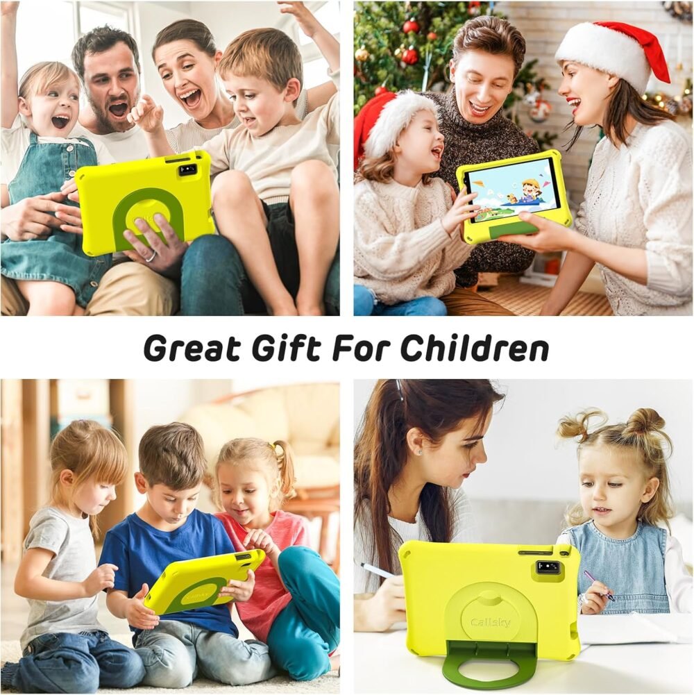 Kids Tablet 8 Inch Android 15, Octa-Core 12GB RAM + 64GB ROM, Toddler Tablet with WiFi 6, Parental Control, Pre-Installed Kids Space, EVA Case, Anti-Glare Screen Protector, Adjustable Strap, Yellow - Image 10