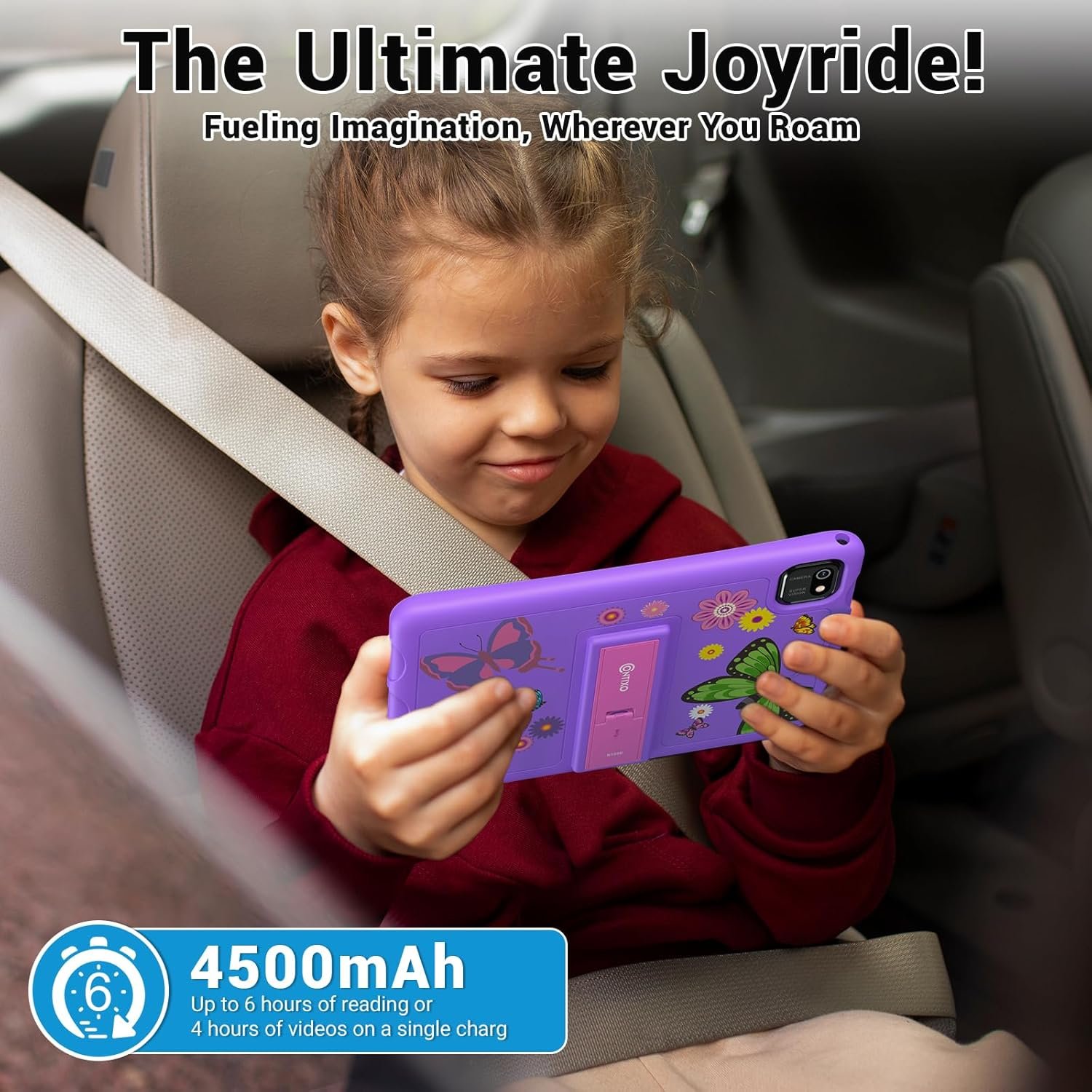 Contixo 10" Kids Tablet - K103 Android Learning Tablet with Exclusive 80 Disney Storybooks (Value $350), 32GB Storage, WiFi, Parental Controls & Kid-Proof Case - Purple - Image 6