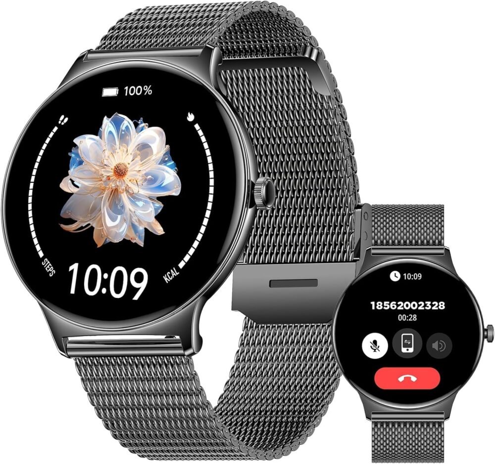 2025 Smart Watches for Men Women, with Bluetooth Make/Answer Call, 1.43" AMOLED Display Fitness Tracker, Heart Rate/SpO2/Sleep Monitor, 100+ Sports Modes, IP67 Waterproof Smartwatch for Android iPhone - Image 2