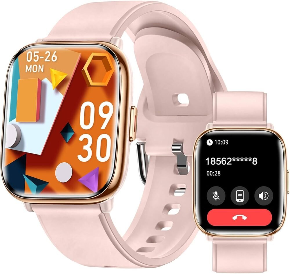 2025 Smart Watches for Women, 1.75" Da GPT AI Smartwatch, 24/7 Heart Rate Blood Oxygen Stress Sleep Monitor, IP68 Waterproof Fitness Watch,120+ Sport Fitness Tracker for Android iOS Pink - Image 2