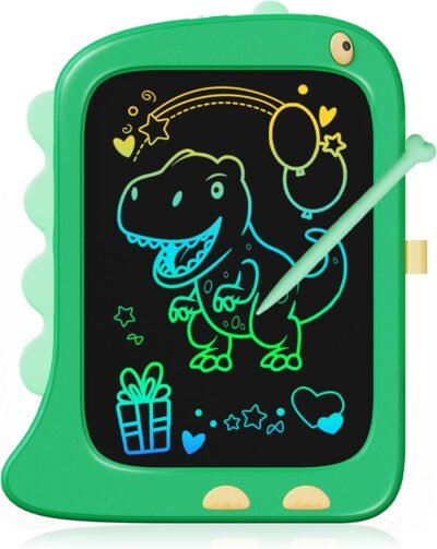 KOKODI LCD Writing Tablet Doodle Board, 3 4 5 6 Year Old Boys Toys Gifts, 8.5 Inch Drawing Pad Airplane Travel Road Trip Essentials, Dinosaur Toddler Kids Games Birthday Christmas Stocking Stuffers - Image 2