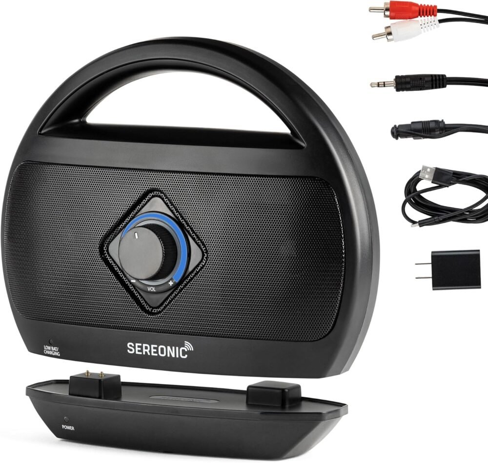 Portable Wireless TV Speakers - Ideal for TV Watching Without The Blaring Volume - Wireless Speakers Designed for Hard of Hearing, Elderly, and Seniors - Image 2