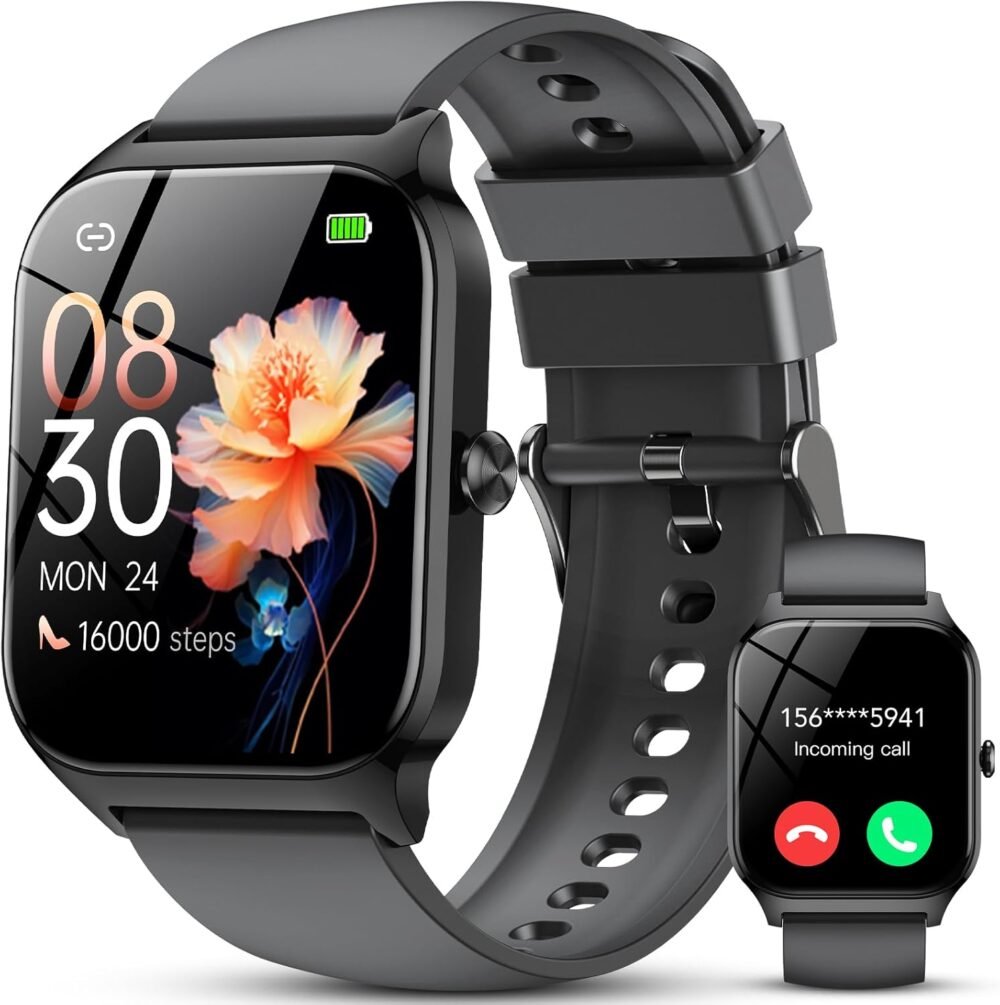 Smart Watch, 1.85" Smartwatch for Men Women(Answer/Make Call), 2025 Fitness Watch with 115+ Sports Modes/Heart Rate/SpO2/Pedometer/Sleep Monitor, IP68 Waterproof Activity Tracker for Android iOS - Image 2