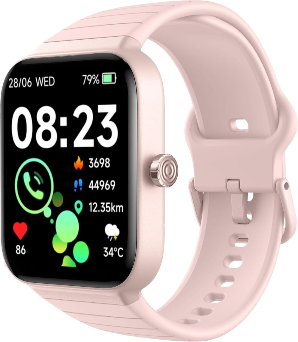 Smart Watch for Women Men, Answer/Make Call, Alexa Built-in, 1.8“ Fitness Tracker with 100 Sport Modes, Heart Rate, Blood Oxygen, Sleep Monitor, Fit for Android and iPhone, IP68 Waterproof - Image 2