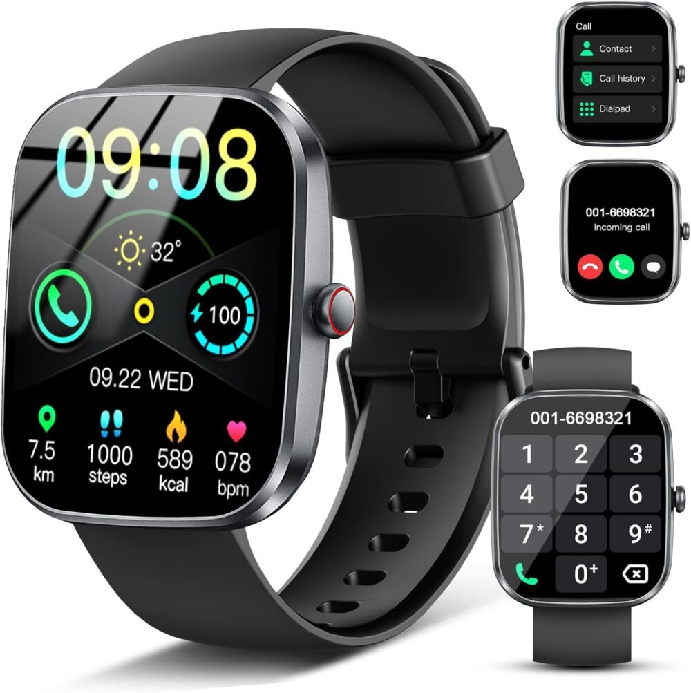 Smart Watch(Answer/Make Call), 1.91" Smartwatch for Men Women, NEW Fitness Watch with 110+ Sport Modes, Fitness Activity Tracke with Pedometer/Sleep Monitor/Heart Rate/IP68 Waterproof, for Android iOS - Image 2
